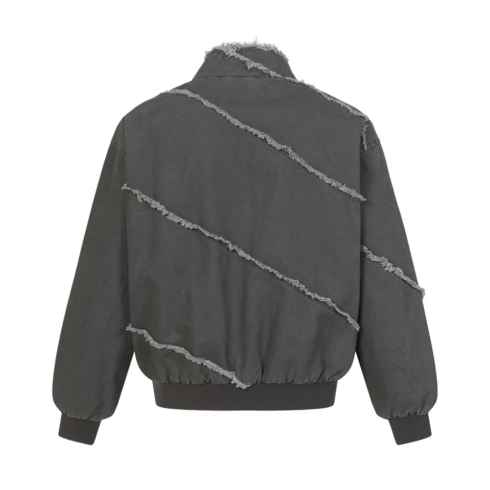 Asymmetrical Frayed Winter Distressed Retro Vintage Jackets Coats Tops for Women Men Loose Academia Grunge Gothic Streetwear