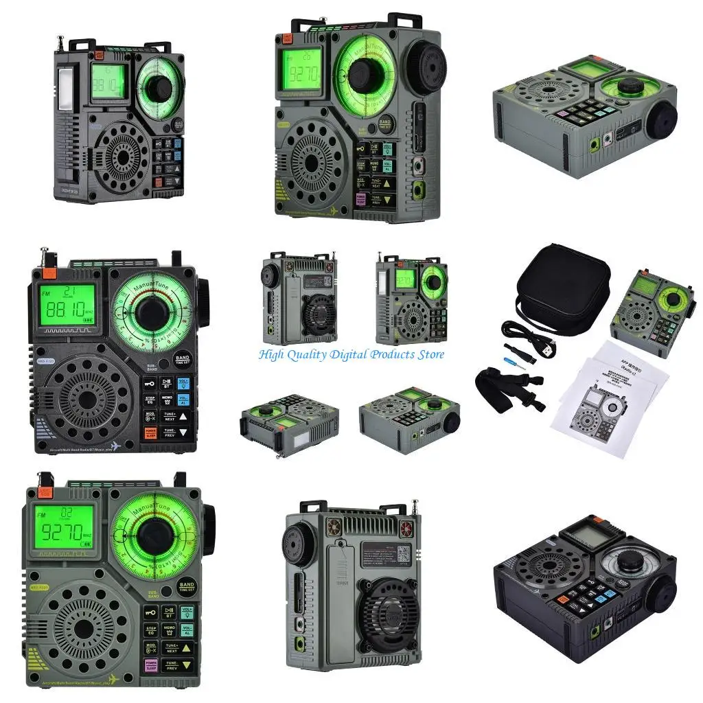 

U2JE Radios Emergency Amateur Shortwaves Radios VHF Alarm Bluetooth-compatible Speaker