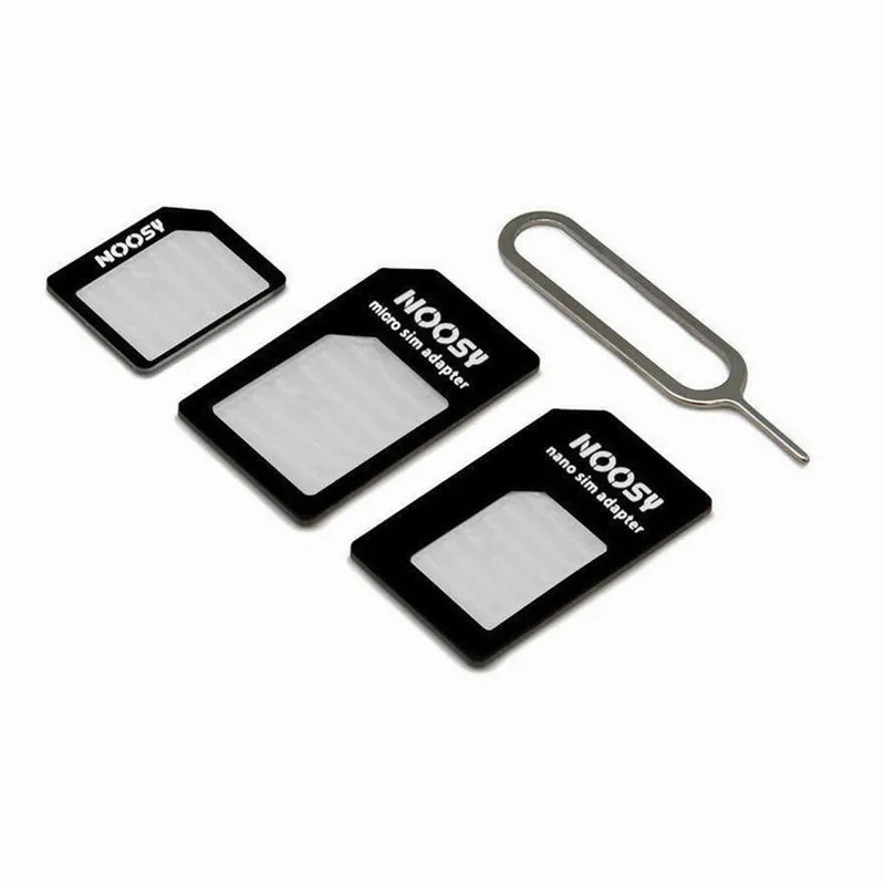 50pcs Wholesale 4 in 1 SIM Card Adapter Converter to Micro Standard SIM Card For Mobile Phone Tray Open Eject Pin Tools