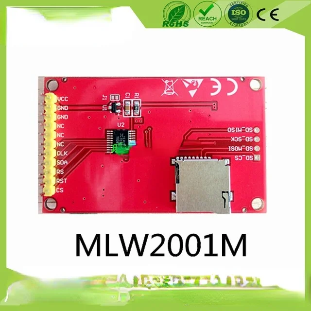 نقطة مصفوفة TFT لون الشاشة وحدة ، 2.0 "، 176X220 ، 3 فولت ، 4 سلك ، واجهة SPI ، MLW2001M