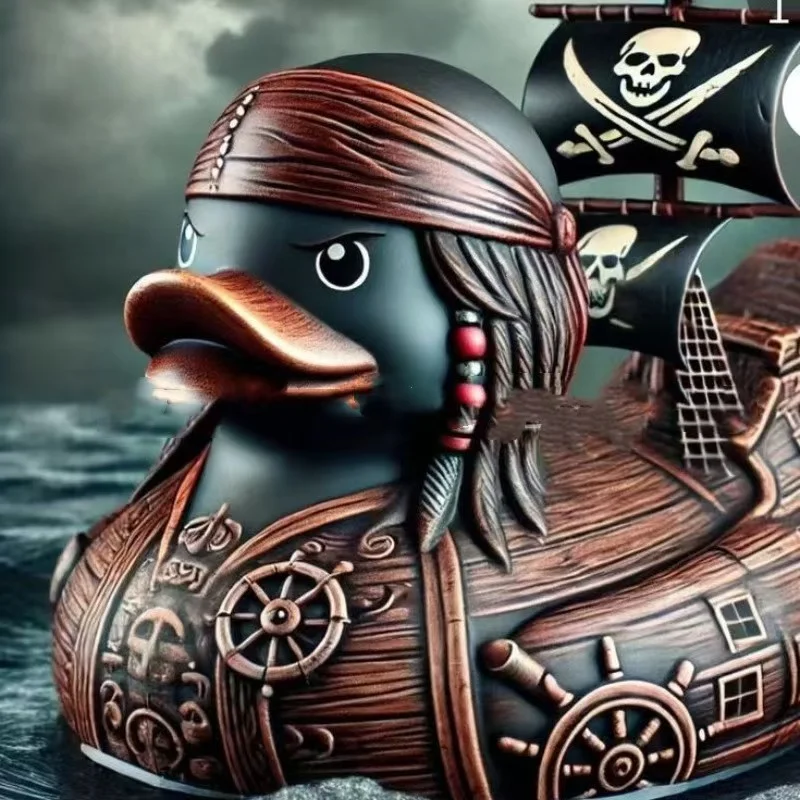 Hot Resins Selling Craft Decors Creative Ornaments Pirate Ship Sculpture Ornaments Captain Of the Pirate Ship Models Accessories