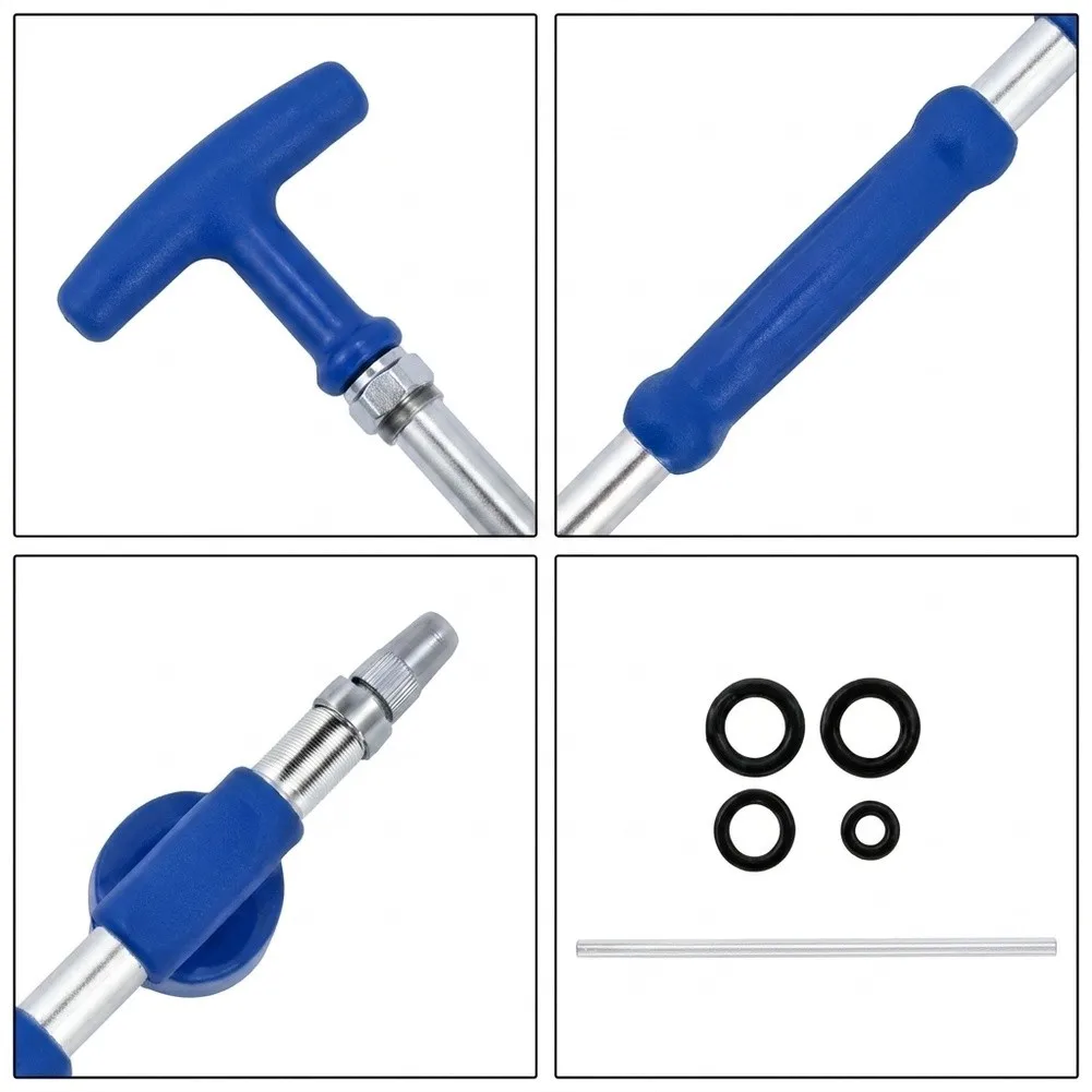 Stainless Steel Handheld Drink Bottle Sprayer Manual for Beverages Water Juice 37x54cm Compact Lightweight Blue Silver