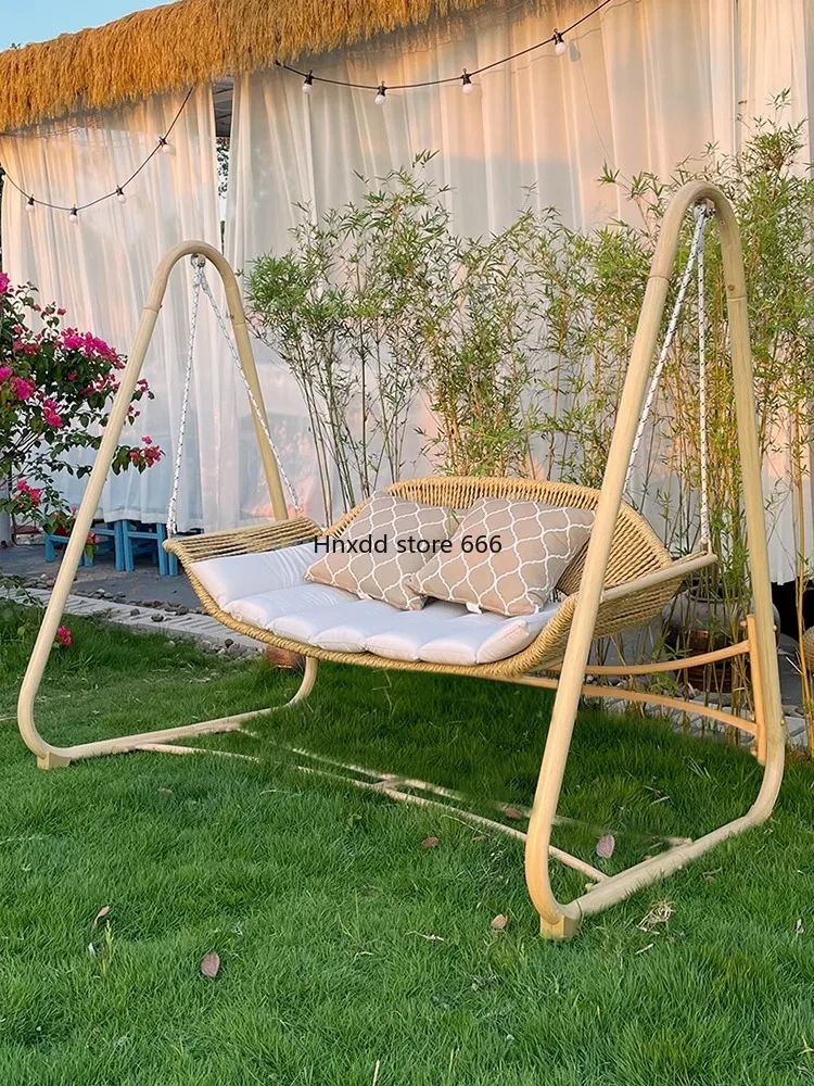 Outdoor garden double hammock Internet celebrity small courtyard swing chair