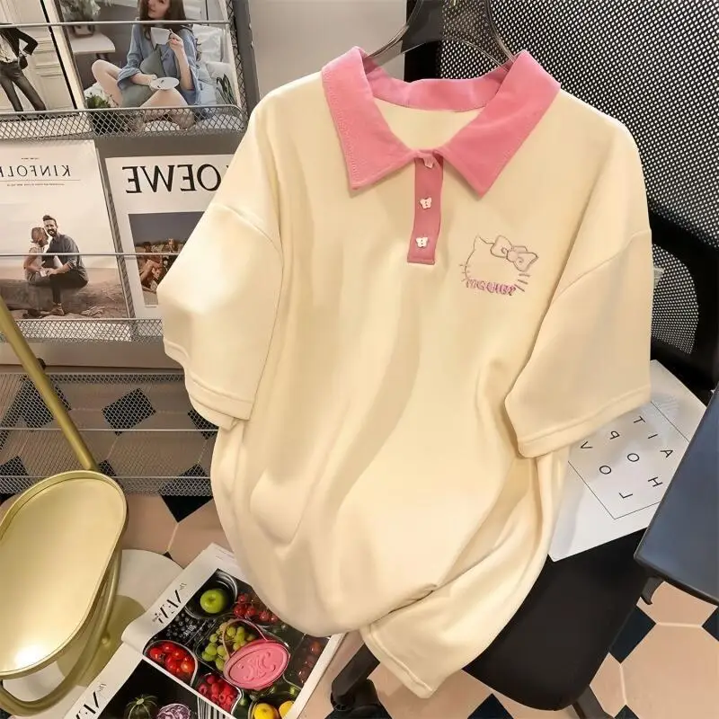 Hello Kitty-Sweat à Capuche Zippé pour Femme, Manteau Cardigan