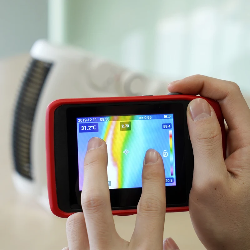 UNI-T UTi120T Taschen-Wärmebildkamera mit kapazitivem Touch; Intelligentes WIFI-Erkennungsthermometer für Leiterplatten/Motor/Rohrtemperatur