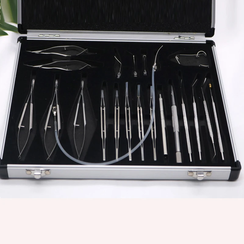 Ophthalmic microinstruments imported high-quality stainless steel titanium alloy 21 pieces of microinstruments set