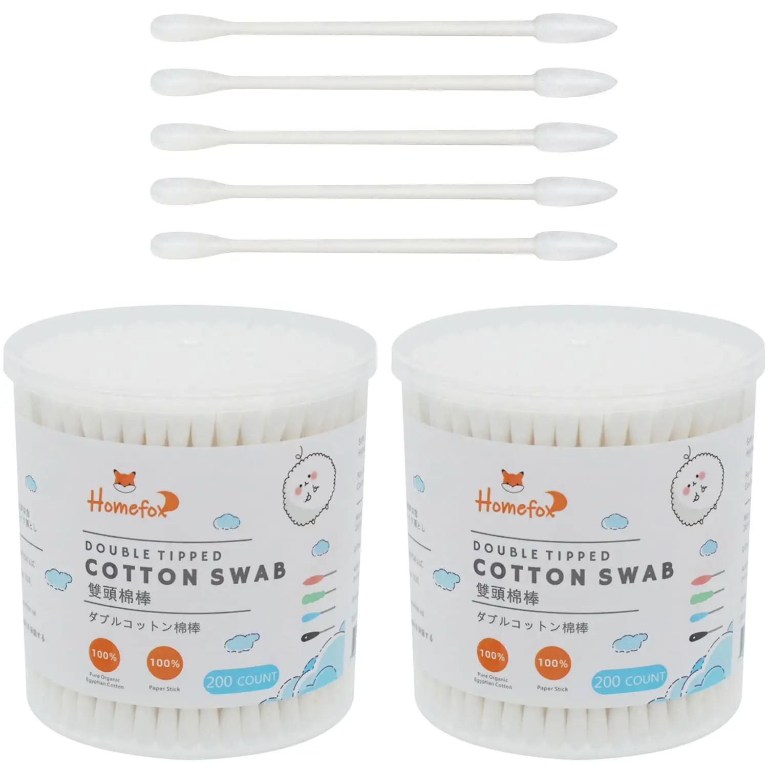 

Swabs Precision Pointed - 400 Count Pointy Organic Cotton Buds Double Side Tightly Wrapped Cotton Tips Paper Stick Soft Gentle L
