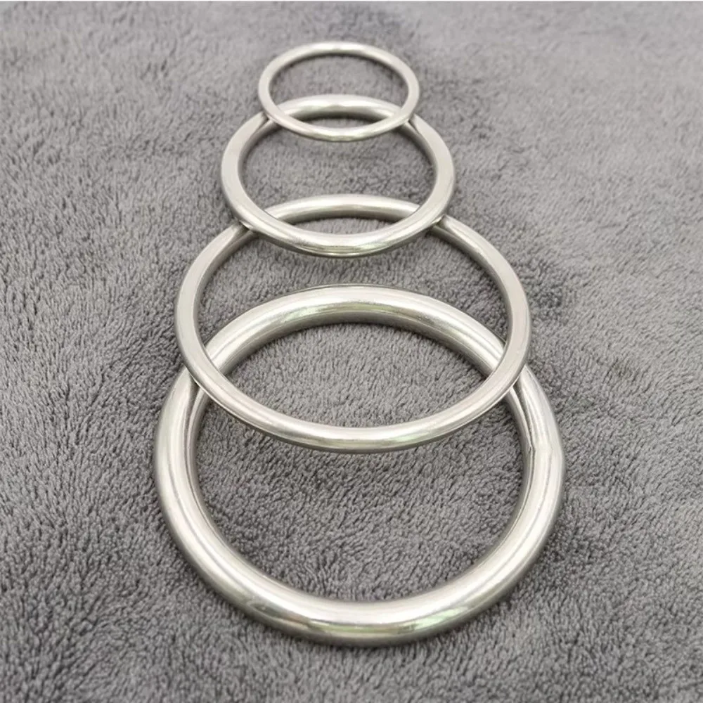 M4 M8 Stainless Steel Rings Rust Resistant Anti Corrosion Yoga Hanging Rings Seamless Smooth Surface O Rings Yoga Training