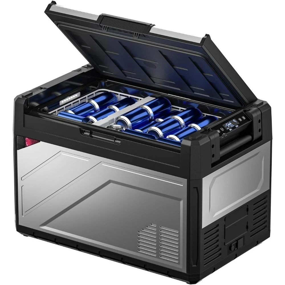 12 فولت 55 كوارت ثنائي المنطقة ثلاجة محمولة ضاغط الفريزر برودة APP التحكم لسيارة شاحنة RV التخييم السفر التيار المتناوب تيار مستمر #2