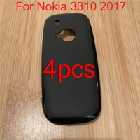 4pcs black for nokia 3310 case thin matte tpu gel skin for nokia 3310 2017 2.4-inch dual sim phone protective silicone cover