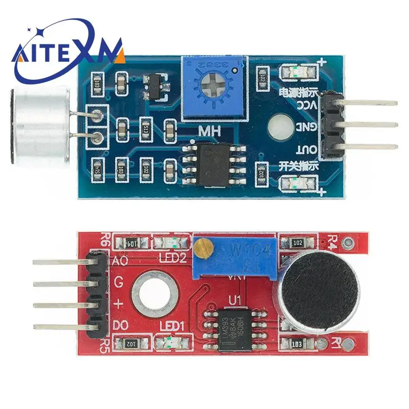 Module de capteur sonore, capteur de contrôle du son MAX4466 MAX9814, détection de commutateur, sifflet, amplificateur de Microphone pour Arduino