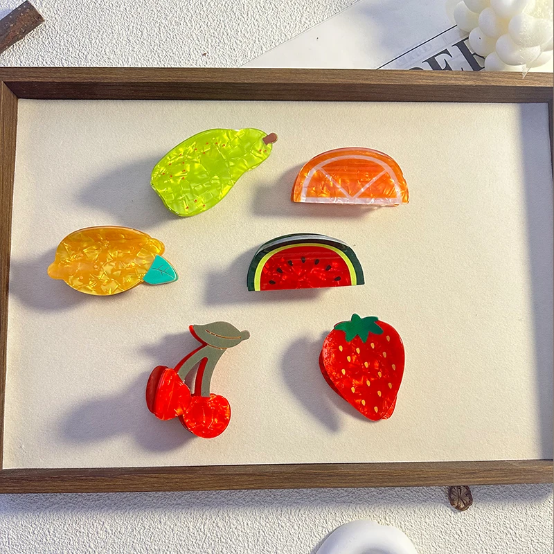 Neue süße Frucht-Haarspange für Frauen, elegante Hai-Clip, modische Mädchen-Haarnadel-Haar-Accessoires