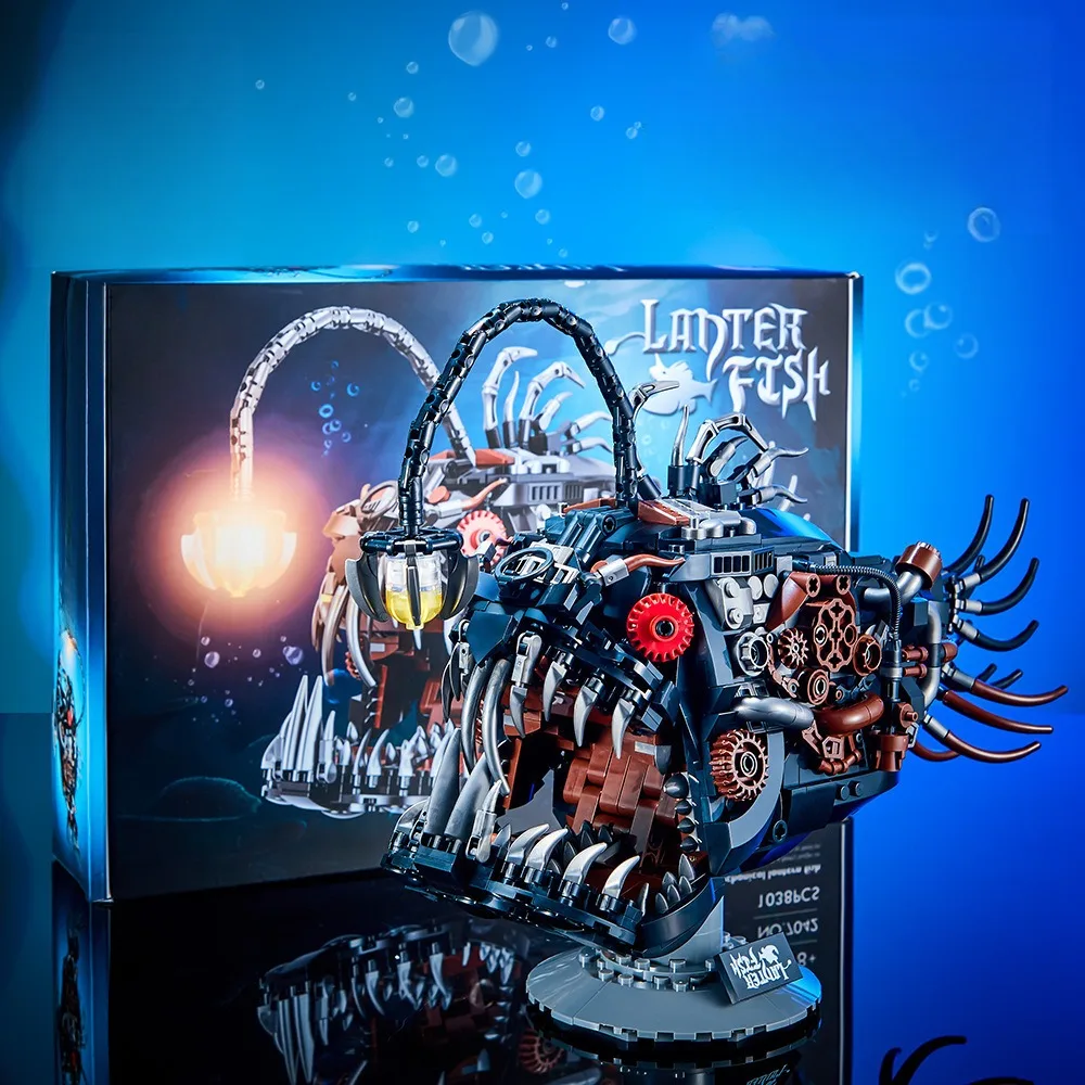 GSF MOC 技術機械ランタン魚モデルビルディングブロックマリンシリーズレンガ建設おもちゃ子供のための家の装飾