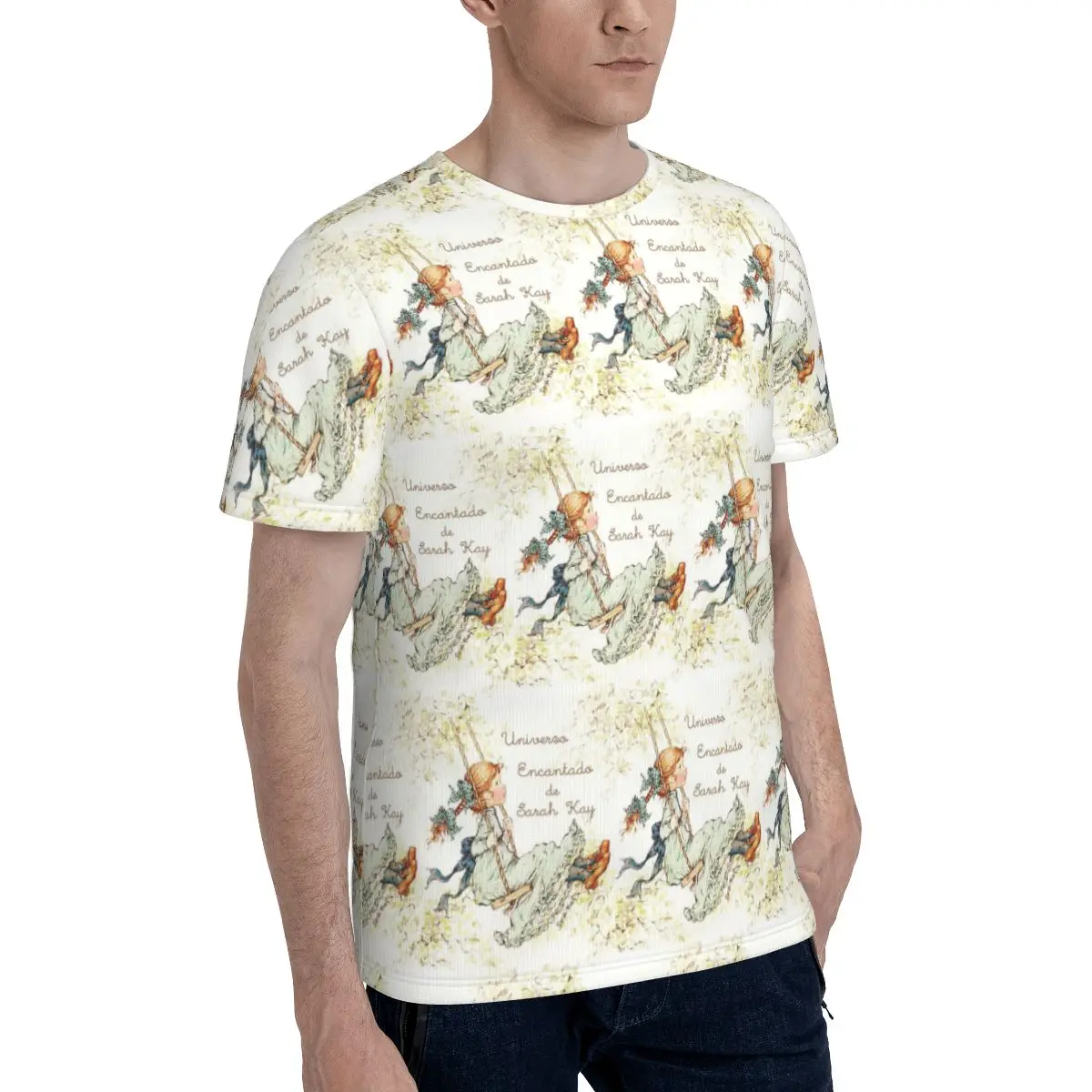 Sarah Kay Girl T-Shirt for Men Cotton T Shirts Men's Short Sleeve Round Neck Summer Clothes Tops