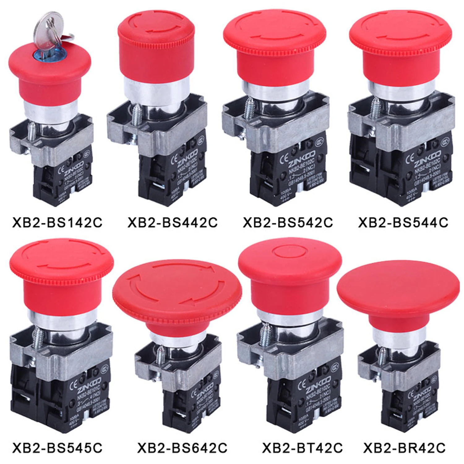 

22 мм 30 мм 40 мм Кнопка аварийной остановки XB2-BS142 BS545 XB2-BS545 XB2-BS442 10A 415 В Красный Контроль питания Стоп XB2-BS542 60 мм