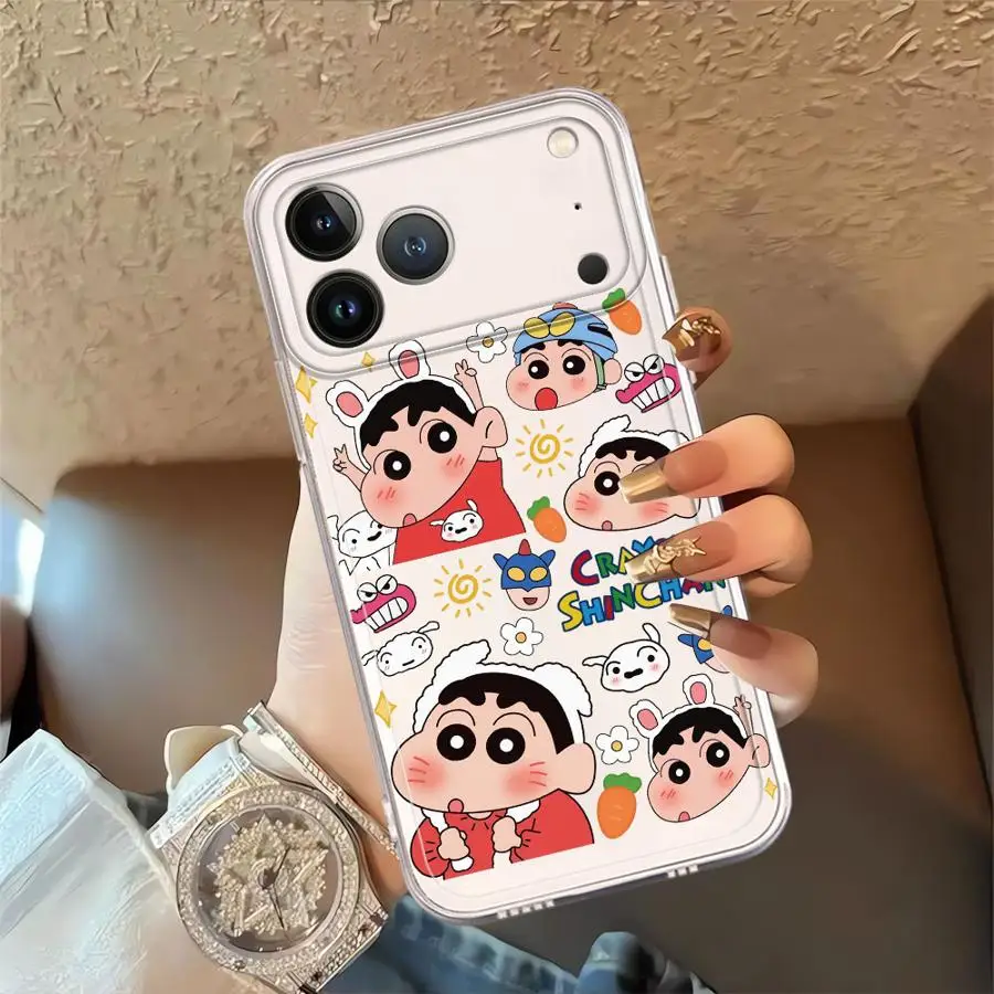Cra-yons Shin-chans Case for iPhone 17 Pro Max 14 Plus 12 Mini 11 XR 13 Pro XS Max 16 Air 15 17e Soft Phone Cover view 5