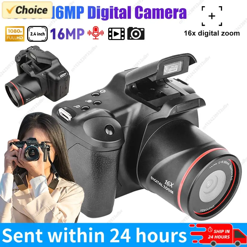 

1080P 16MP Camcorder 16X Zoom Vlogging Camera with 2.4 Inch LCD Screen Video Recorder for Photography and Video