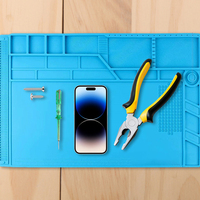 Silicon Insulation Repair Pad Anti-static Heat-Resistant Work Pad Desk Platform Magnetic Repair Work Mat BGA Soldering Station