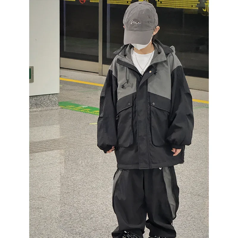 Baoduo children's clothing boys spring and autumn double-sided jacket 2024 new autumn jacket boys tide