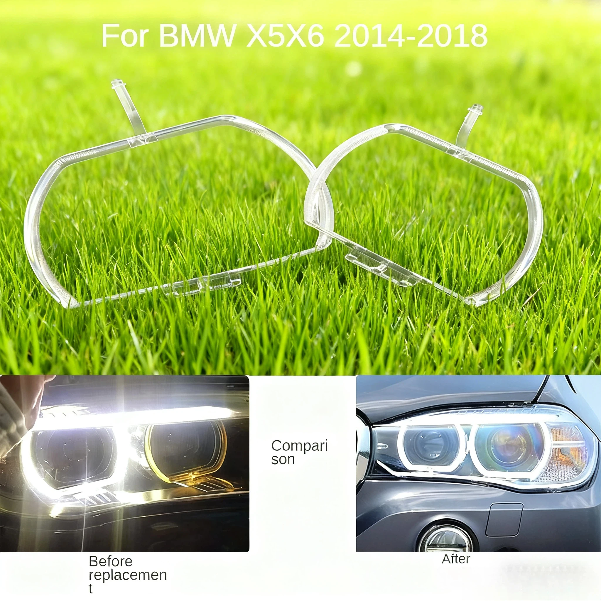 

For BMW X5 X6 F15 2014-2018 DRL Light guide plate Light guide tube Headlight Daytime Running Light Guide Angel Eye