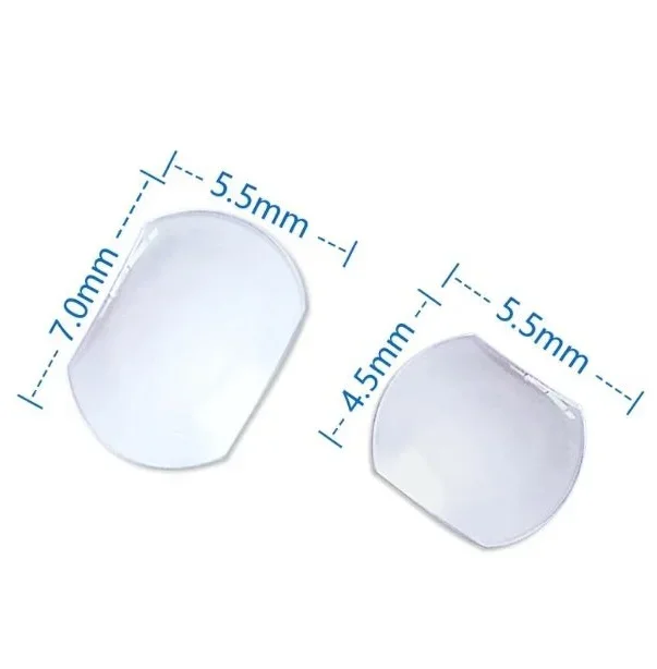 Round Rectangular Sapphire Mineral Glass Bubble Magnifier Len For Date Window Watch Crystal W4361