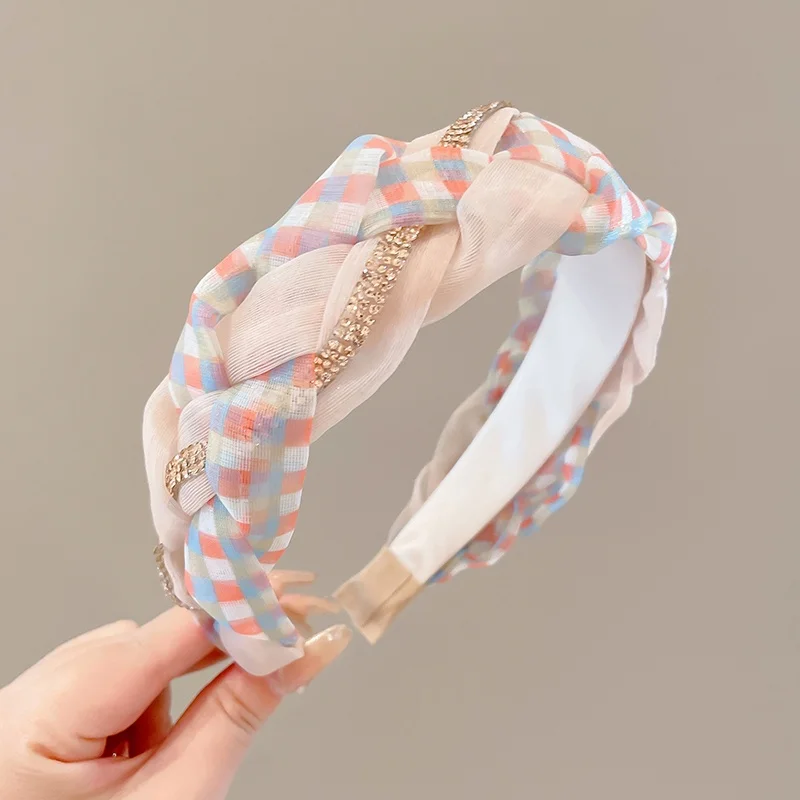 Korean Pink Headband Sweet Girl Wide Hair Band Elegant Fashion Hair Accessories