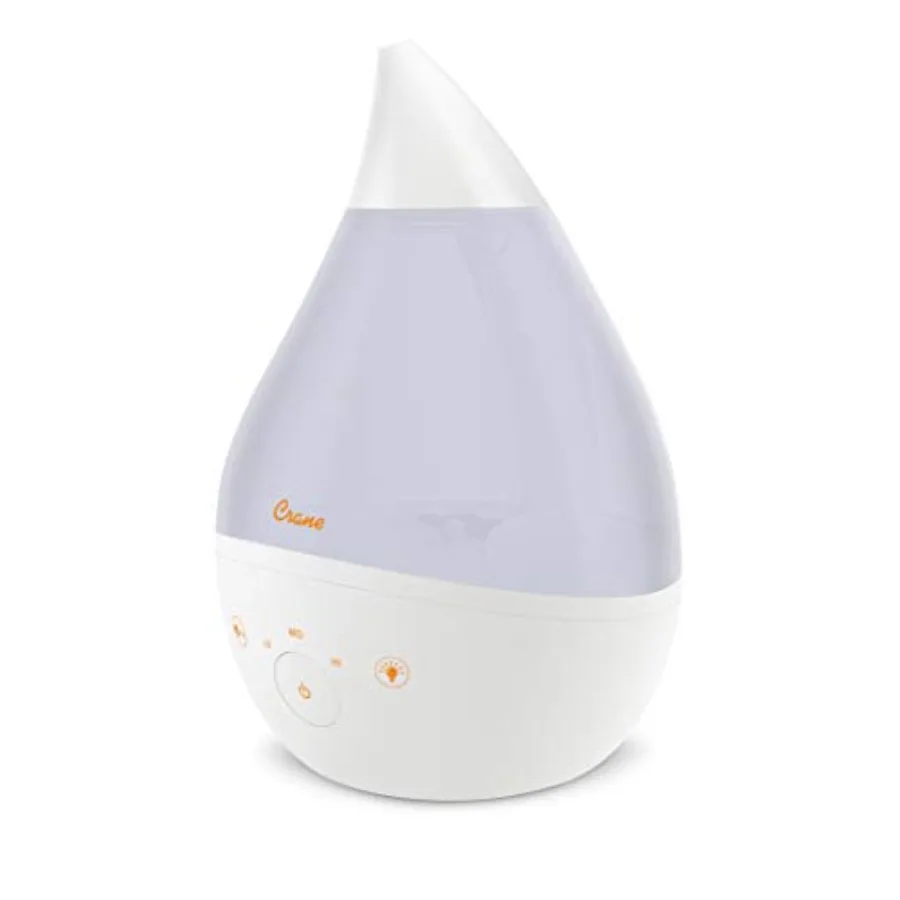 

4-in-1 Drop Ultrasonic Cool Mist Humidifier with Sound Machine, Night Light, Aroma Tray, 1 Gallon Top Fill