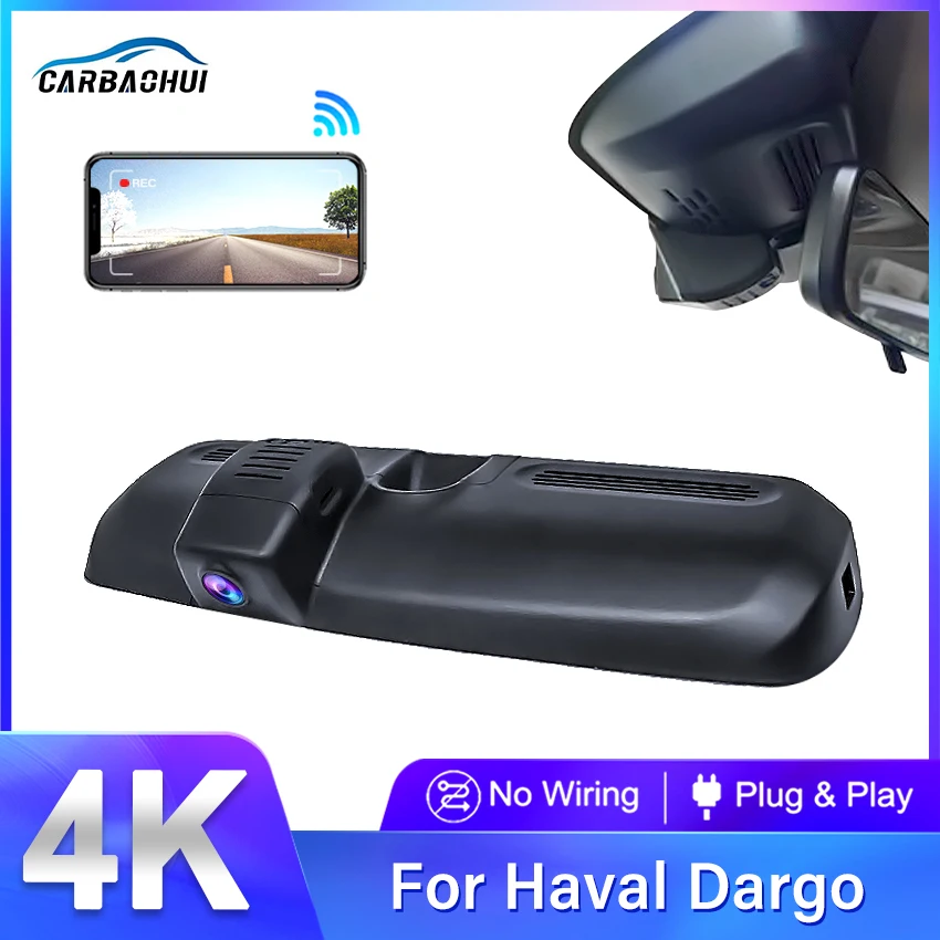 

Plug and play Hidden Car DVR Wifi Video Recorder Dash Cam Camera For HAVAL DARGO 2021 2022 2023 UHD 4K High Quality Night Vision