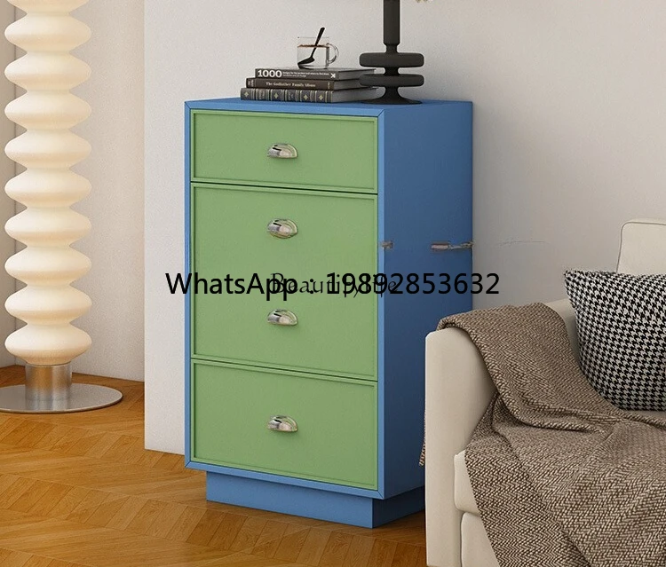 FF Vintage Style Four-Drawer Cabinet Solid Wood Wall-Mounted Storage Drawer Cabinet L