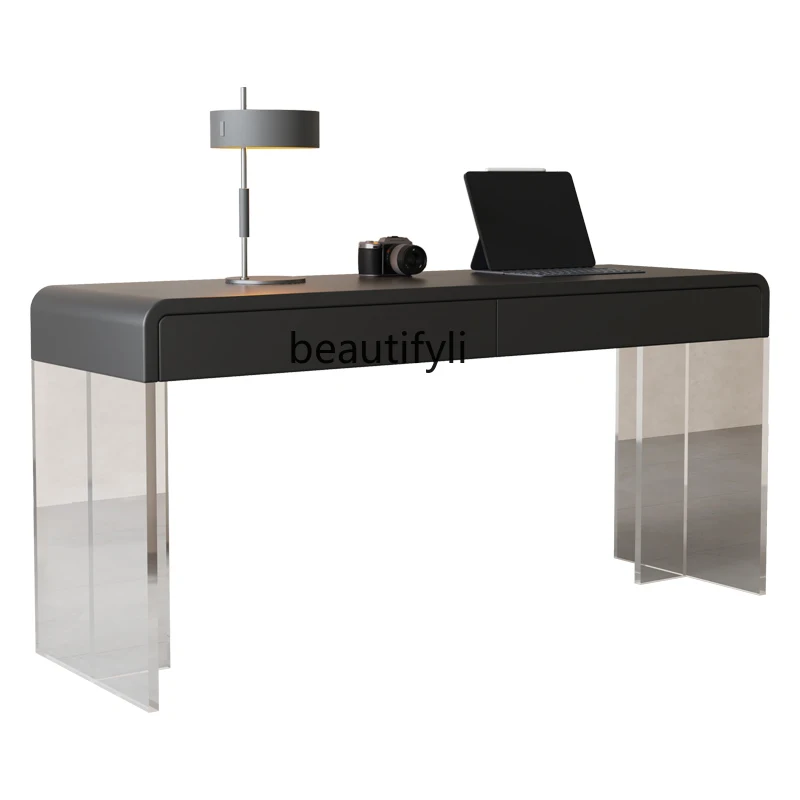 

Suspension desk designer modern simple light luxury study home dresser writing desk integrated table