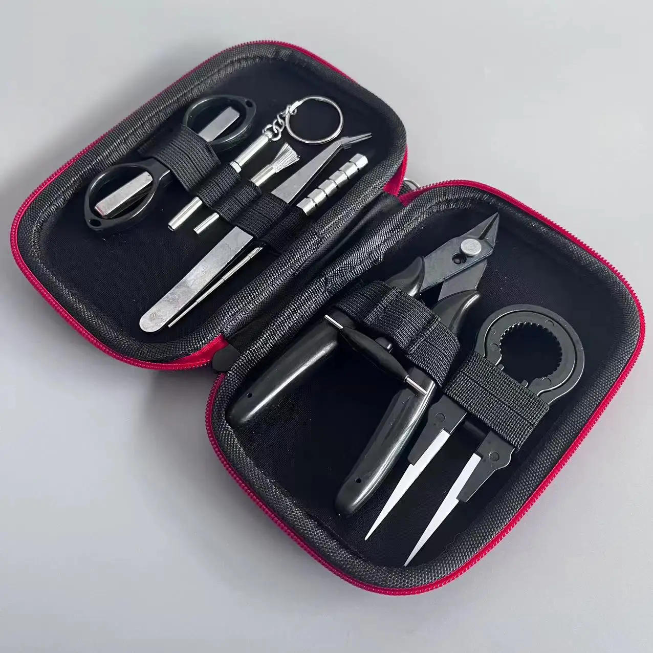 

Mini DIY Tool Bag Tweezers Pliers Portable Black Toolkit Sets Wire Heaters Kit Coil Jig Winding Automotive Disassembly Tools