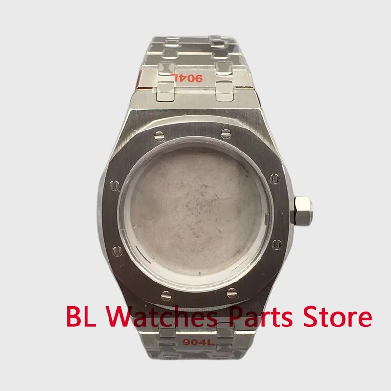 

BL 41mm Silver Watch Case 904L Stainless Steel Fit NH35 NH36 ETA2824 PT5000 Movement Sapphire Slass