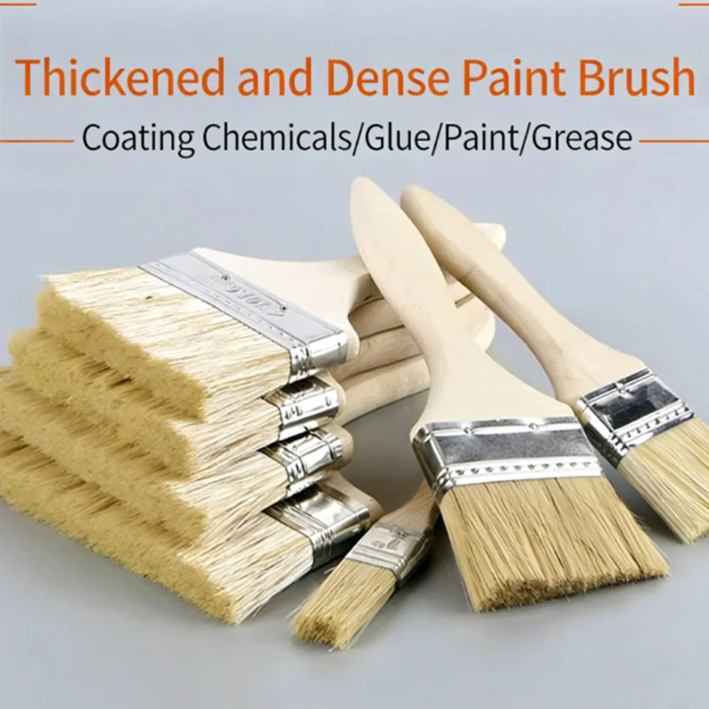 1inch , 2inch , 3 Inch Paint Brushes with Thick and Thin Handles, Glue Brushes for Cleaning and Household Use