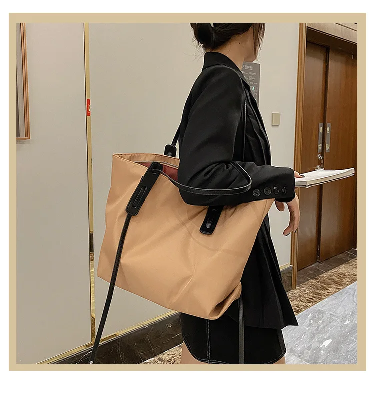 2024 Women Handbag Lady Canvas Shoulder Bags Words Print Female Shoulder Bag New Fashion Ladies Shopping Bags