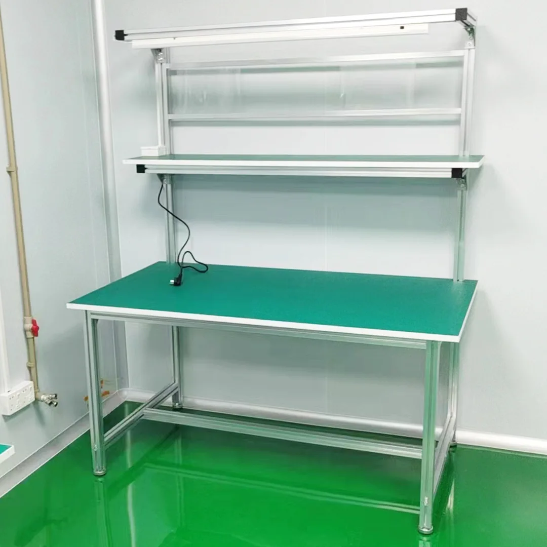 Neu anti-static assembly line workbench Factory packing table Aluminum alloy workbench Flat table Single-sided workbench