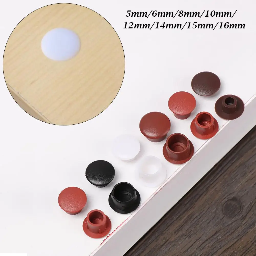 50Pcs Practical Hole Ornament Exterior Drill Hole Plug Protective Cap Furniture Hole Covers Dust Plug Stopper Screw Decor