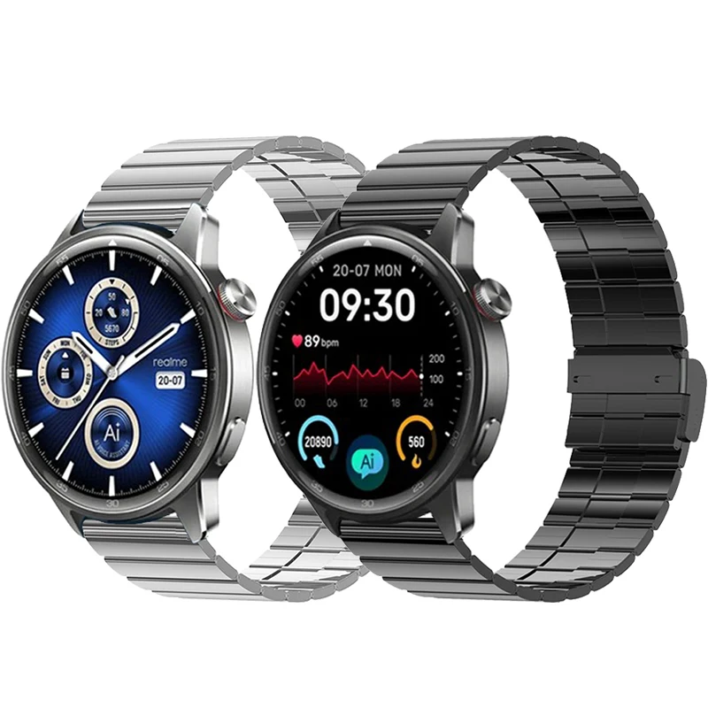 สําหรับRealmeนาฬิกาS2 สแตนเลสสําหรับRealmeนาฬิกา 3 ProโลหะสําหรับRealme Watch 2 Proสร้อยข้อมือCorreas Reloj