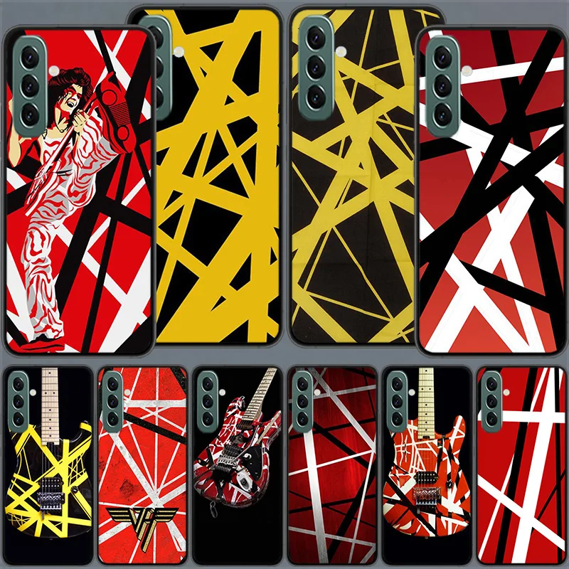 Eddie Van Halen Graphic Guitar Phone Case For Samsung Galaxy A54 A34 A24 A14 A04 A04S A12 A22 A32 A52S A72 A53 A33 A23 A13 4G A7