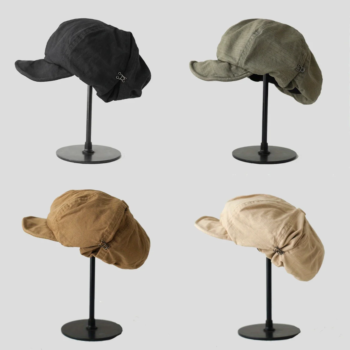 

1PC Retro Newsboy Caps Men Octagonal Hats British Painters Hats Autumn Winter Berets Herringbone Flat Caps Hip Hop Berets