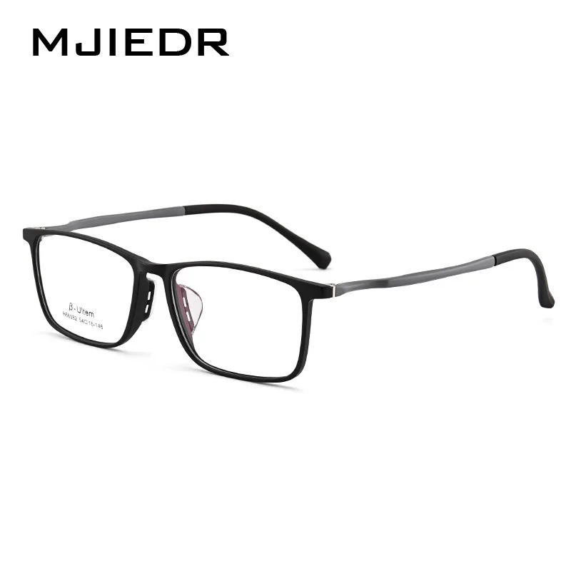 

MJIEDR Ultra-Light Business Square Eyeglass Frame Stylish and Comfortable Men's Optical Prescription Glasses