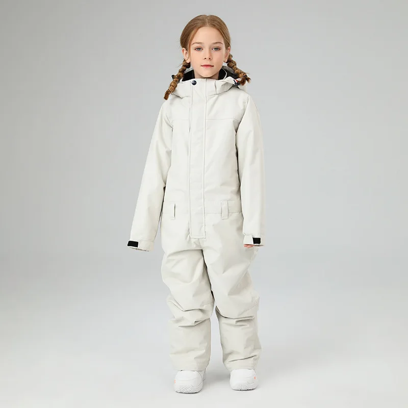 SEARIPE Kids' Waterproof Insulated Snowsuit One-Piece Thermal Lined Ski Outfit for Boys & Girls Windproof Snow Wear - Image 2