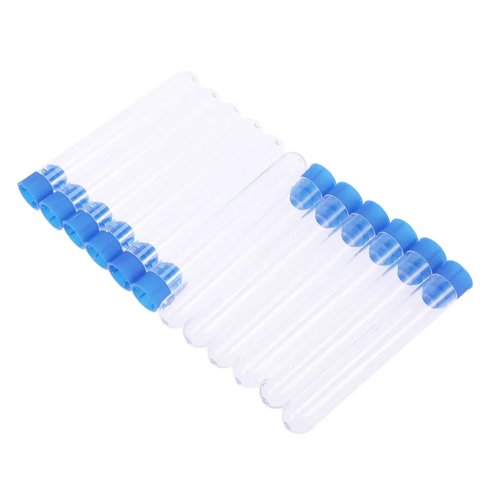 50Pcs 16x100mm Clear Plastic Tubes with Lids Ergonomic Screw Caps Portable Compact Leak Proof for Cosmetics Lotion Serum Gel