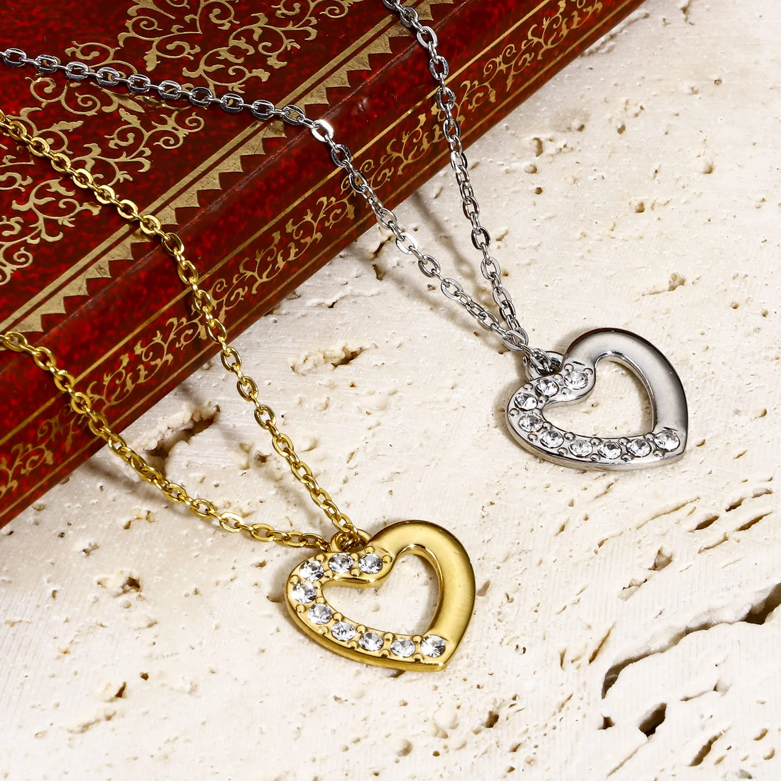 1 Piece 304 Stainless Steel Stylish Charms Heart Multicolor Rhinestone Cross Water Drop Angel Pendants For DIY Jewelry Making - Image 6