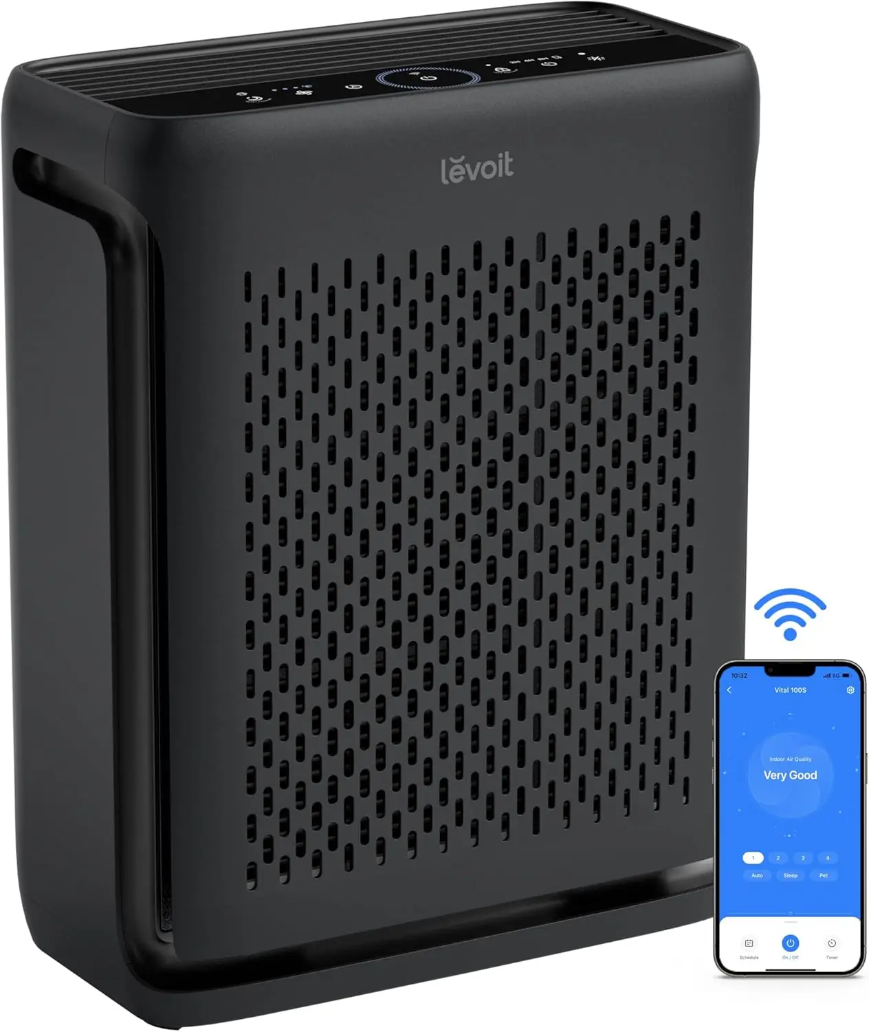 

Air Purifiers for Home Large Room Bedroom Up to 1110 Ft² with Air Quality and Light Sensors, Smart WiFi, Washable Filters, HEPA