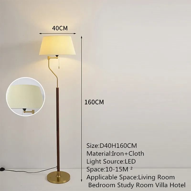 TINNY Contemporary Floor Lamp Luxury Living Room Bedroom Study Villa Hotel LED Retro Creativity Decorative Standing Light