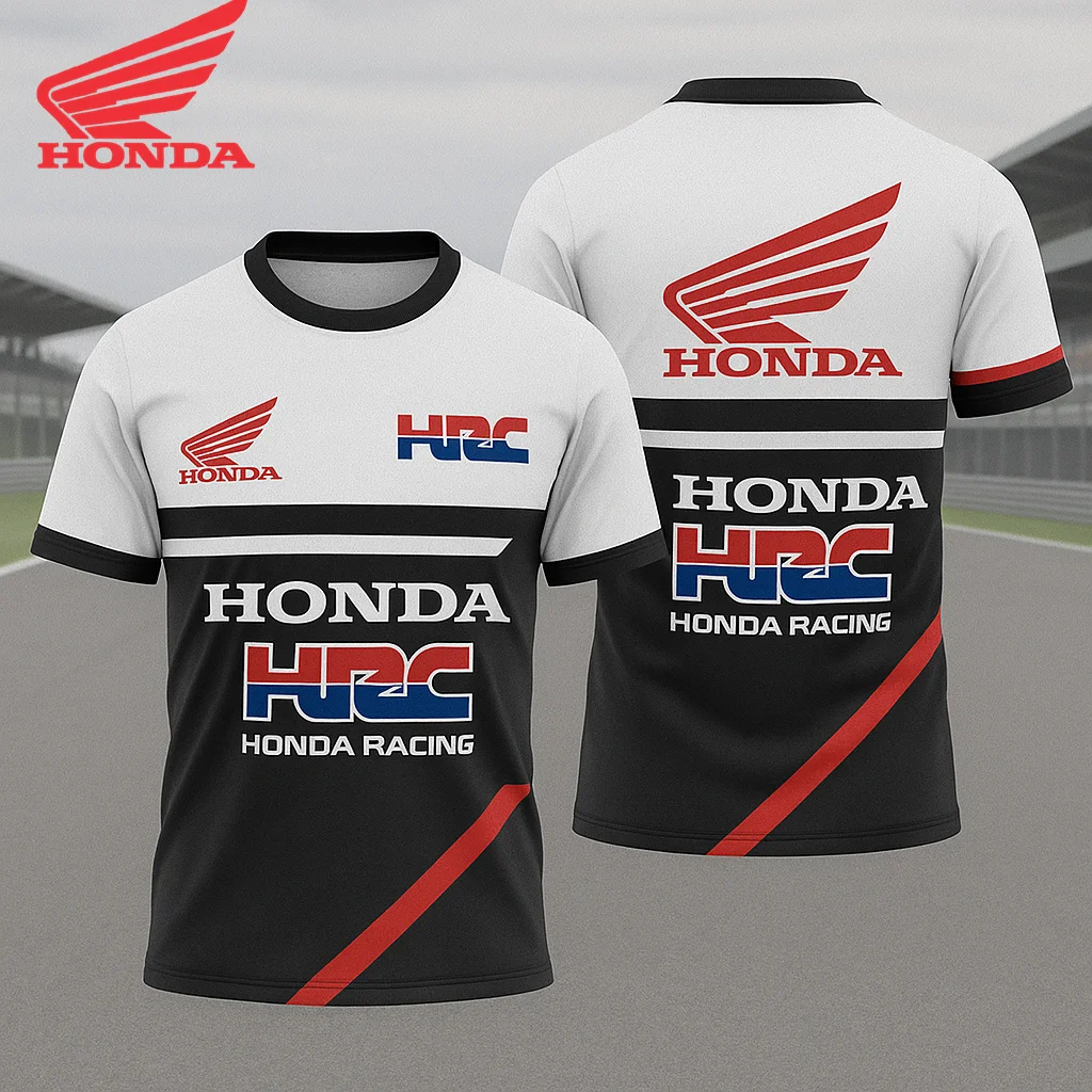 

Летний трикотаж с короткими рукавами Honda HRC Racing Team, дышащая влагоотводящая футболка, удобный топ для мотоциклов и велоспорта для мужчин