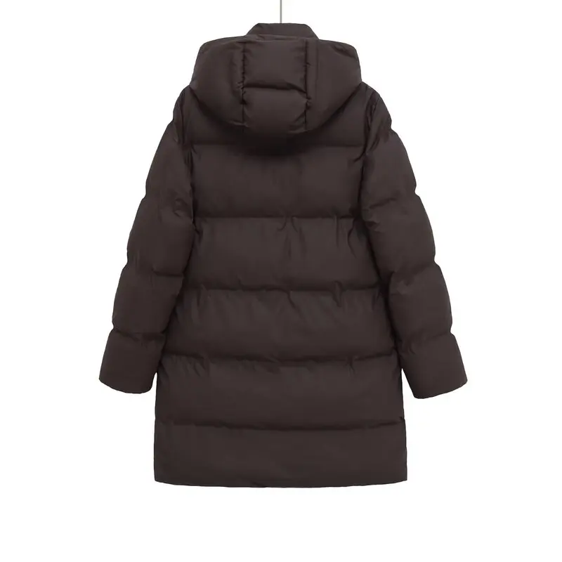 New Autumn 2025 Women's Thiened f-Length Cotton Jaet Windproof Outerwear Hooded Zipper Closure  Color Faionable...