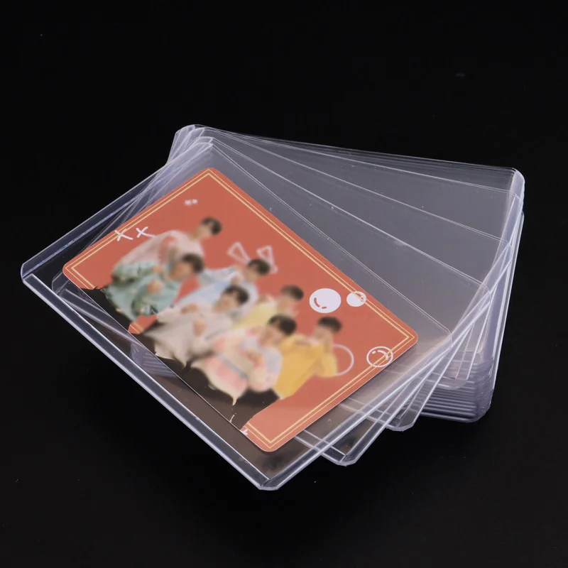 Imagem -05 - Top Loader Card Holder Protector Idol Photo Card Sleeves com Filme Proteção Trading Card Suporte de Ajuste Perfeito 35pt 25 Pcs 10 Pcs