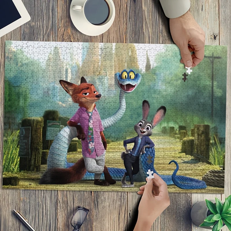 

1000pcs Disney Zootopia Judy & Nick Wilde Poster Puzzle - & Family Fun Activity, Movie, / Collectible Gift for Fans (DIY)
