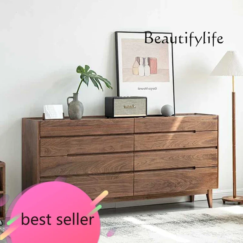 

N Скандинавский минимализм, сервант из цельного дерева для гостиной, дома, современный простой шкаф для хранения с большим ящиком